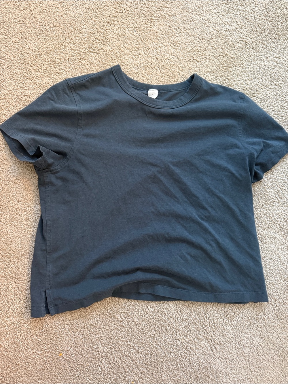 lululemon athletica cotton blend Short-Sleeve Tee in Navy Blue